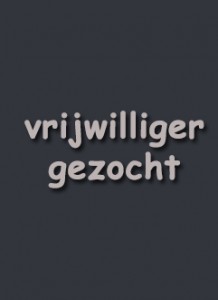 vrijwilliger gezocht